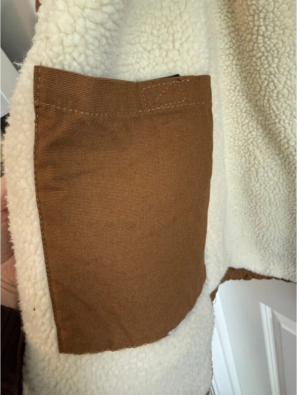 Lee Premium Select XL Brown Sherpa Lined Canvas Workwear Vest Ranch
